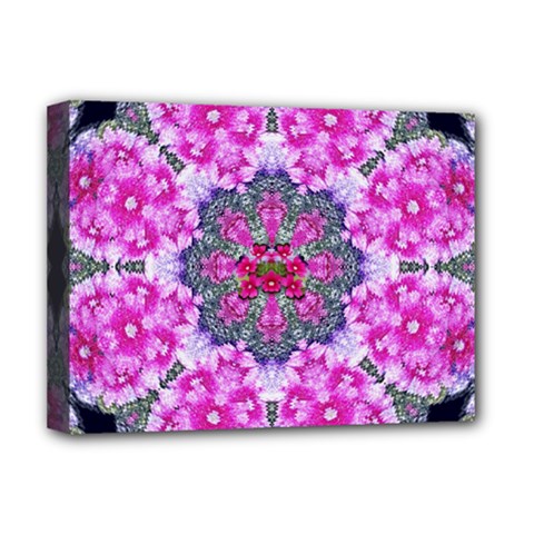 Fantasy Cherry Flower Mandala Pop Art Deluxe Canvas 16  X 12   by pepitasart