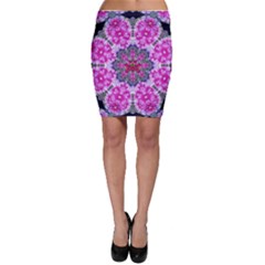 Fantasy Cherry Flower Mandala Pop Art Bodycon Skirt by pepitasart