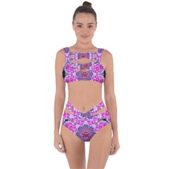 Fantasy Cherry Flower Mandala Pop Art Bandaged Up Bikini Set 