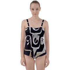 With Love Twist Front Tankini Set by MRTACPANS