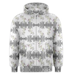 Floral Collage Pattern Men s Zipper Hoodie