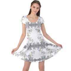 Floral Collage Pattern Cap Sleeve Dress by dflcprintsclothing