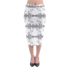 Floral Collage Pattern Midi Pencil Skirt by dflcprintsclothing