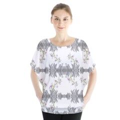 Floral Collage Pattern Blouse