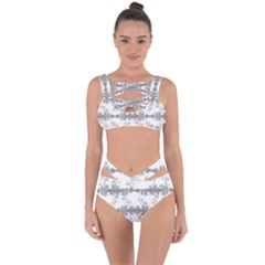 Floral Collage Pattern Bandaged Up Bikini Set 