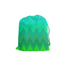 Zig Zag Chevron Classic Pattern Drawstring Pouches (medium)  by Nexatart