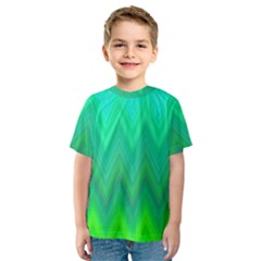 Zig Zag Chevron Classic Pattern Kids  Sport Mesh Tee