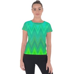 Zig Zag Chevron Classic Pattern Short Sleeve Sports Top 