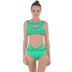 Zig Zag Chevron Classic Pattern Bandaged Up Bikini Set 