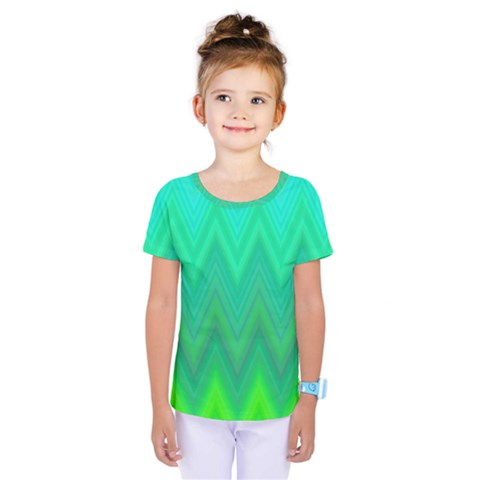 Zig Zag Chevron Classic Pattern Kids  One Piece Tee by Nexatart