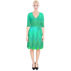 Zig Zag Chevron Classic Pattern Wrap Up Cocktail Dress by Nexatart