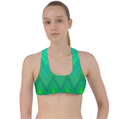 Zig Zag Chevron Classic Pattern Criss Cross Racerback Sports Bra