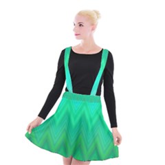 Zig Zag Chevron Classic Pattern Suspender Skater Skirt by Nexatart