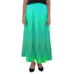 Zig Zag Chevron Classic Pattern Flared Maxi Skirt