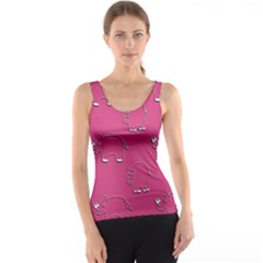 Rhino Pattern Wallpaper Vector Tank Top by Nexatart