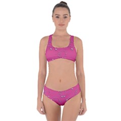 Rhino Pattern Wallpaper Vector Criss Cross Bikini Set