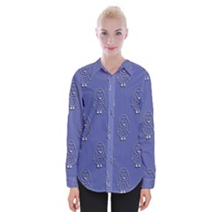 Owl Pattern Wallpaper Vector Womens Long Sleeve Shirt