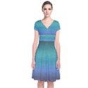 Ombre Short Sleeve Front Wrap Dress View1