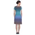 Ombre Short Sleeve Front Wrap Dress View2