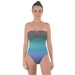 Ombre Tie Back One Piece Swimsuit