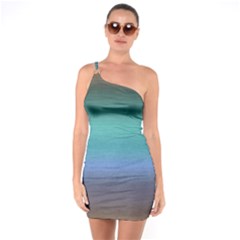 Ombre One Soulder Bodycon Dress