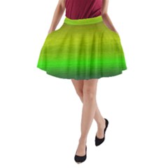 Ombre A-line Pocket Skirt