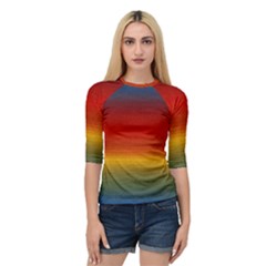 Ombre Quarter Sleeve Raglan Tee