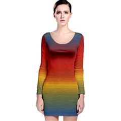 Ombre Long Sleeve Velvet Bodycon Dress by ValentinaDesign