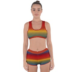 Ombre Racerback Boyleg Bikini Set