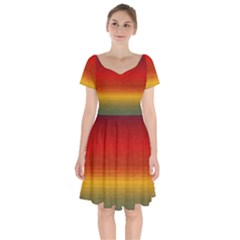 Ombre Short Sleeve Bardot Dress