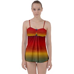 Ombre Babydoll Tankini Set