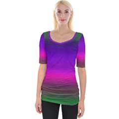 Ombre Wide Neckline Tee