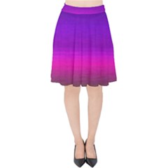 Ombre Velvet High Waist Skirt