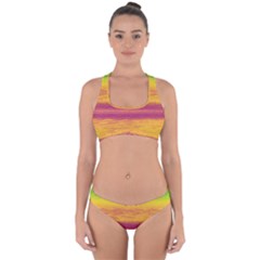 Ombre Cross Back Hipster Bikini Set