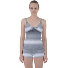 Ombre Tie Front Two Piece Tankini