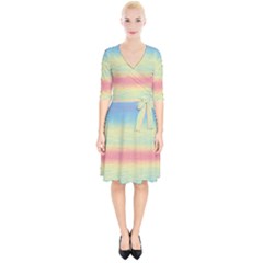 Ombre Wrap Up Cocktail Dress