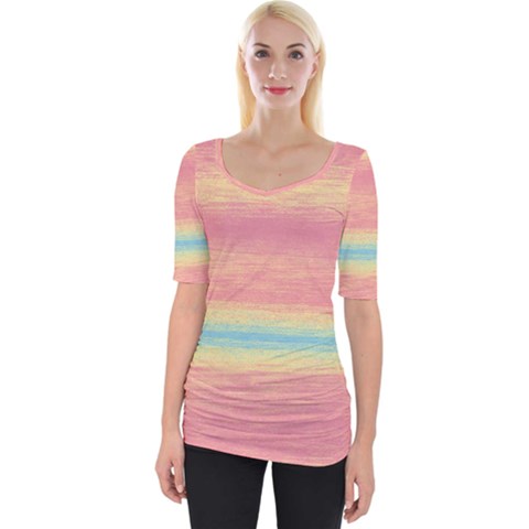 Ombre Wide Neckline Tee by ValentinaDesign