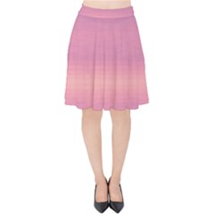 Ombre Velvet High Waist Skirt