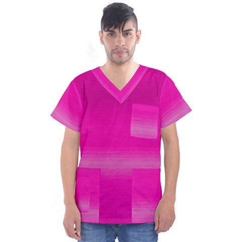 Ombre Men s V-neck Scrub Top by ValentinaDesign