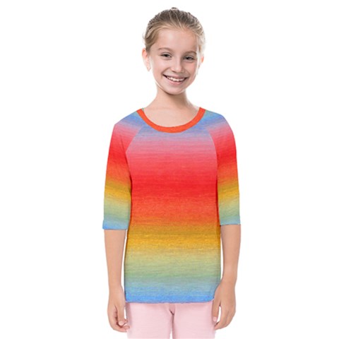 Ombre Kids  Quarter Sleeve Raglan Tee by ValentinaDesign