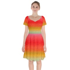 Ombre Short Sleeve Bardot Dress