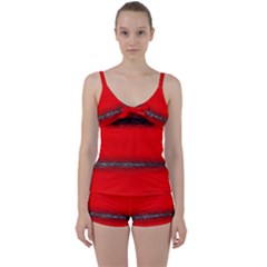 Ombre Tie Front Two Piece Tankini