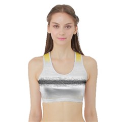 Ombre Sports Bra With Border by ValentinaDesign