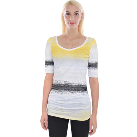 Ombre Wide Neckline Tee by ValentinaDesign