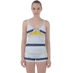 Ombre Tie Front Two Piece Tankini