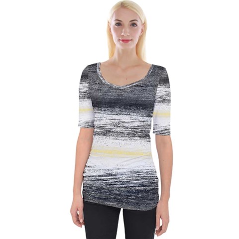 Ombre Wide Neckline Tee by ValentinaDesign