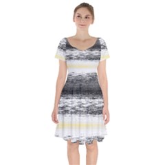 Ombre Short Sleeve Bardot Dress