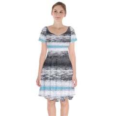 Ombre Short Sleeve Bardot Dress