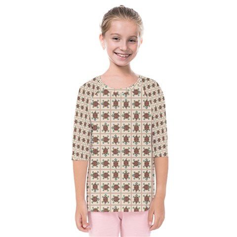 Native American Pattern Kids  Quarter Sleeve Raglan Tee by linceazul