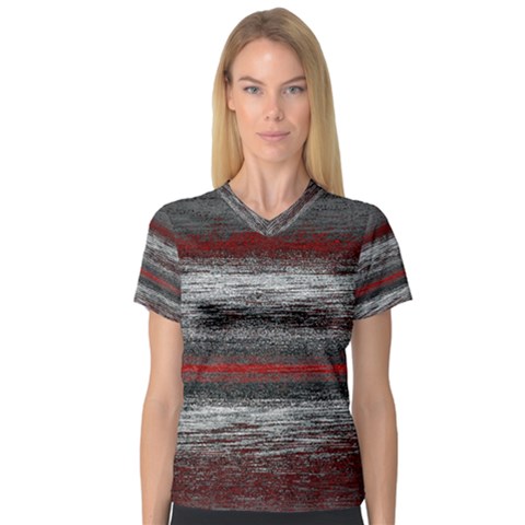 Ombre V-neck Sport Mesh Tee by ValentinaDesign